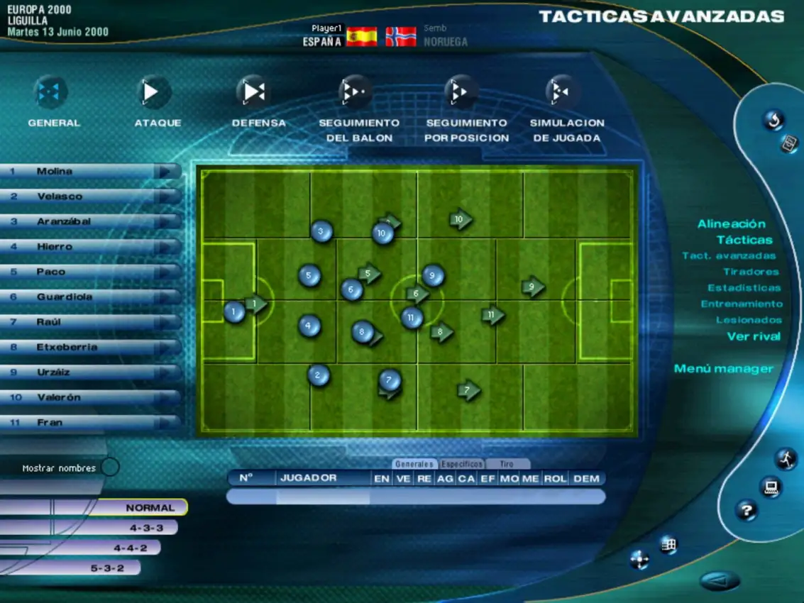 PC Fútbol Selección Española Europa 2000