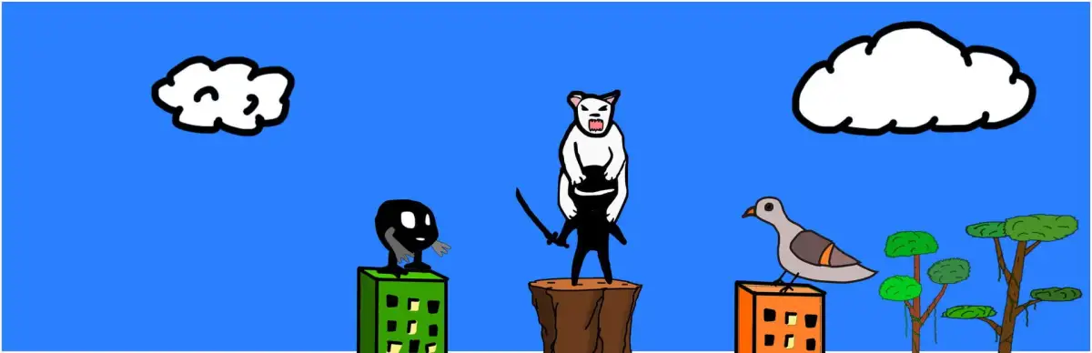 Polar Bear Riding A Ninja