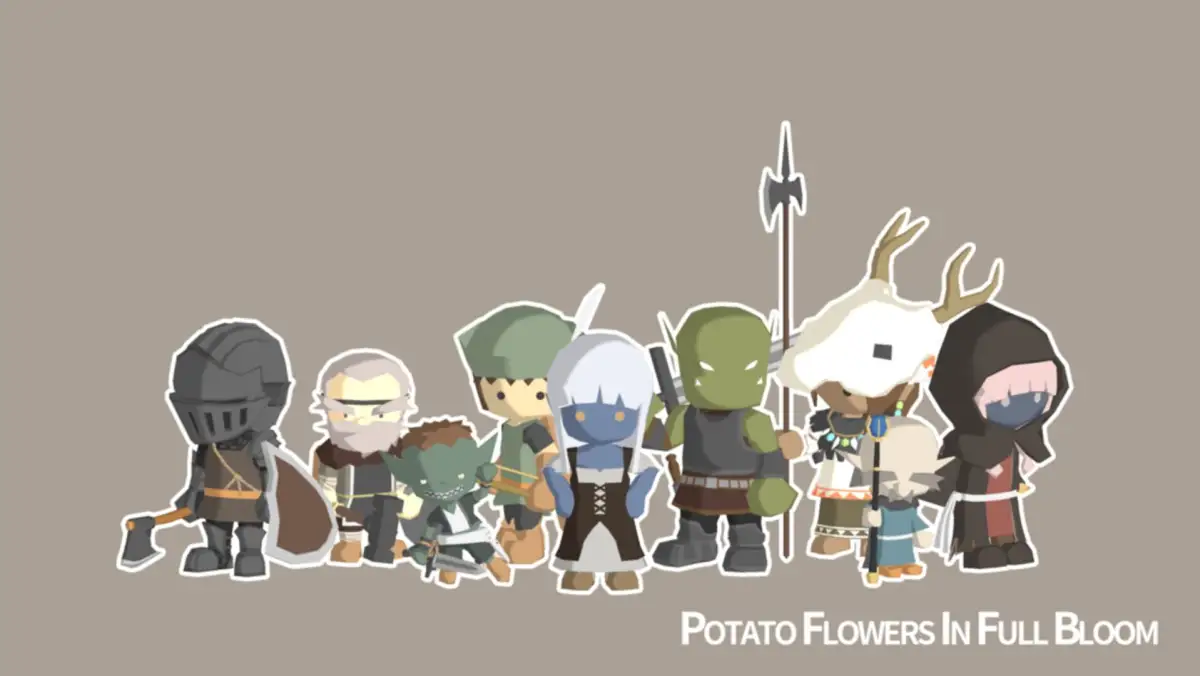 Potato Flowers in Full Bloom