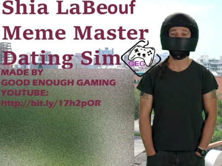 Portada oficial del videojuego Shia LaBeouf: Meme Master Dating Simulator