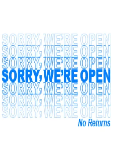 Portada de Sorry, We’re Open