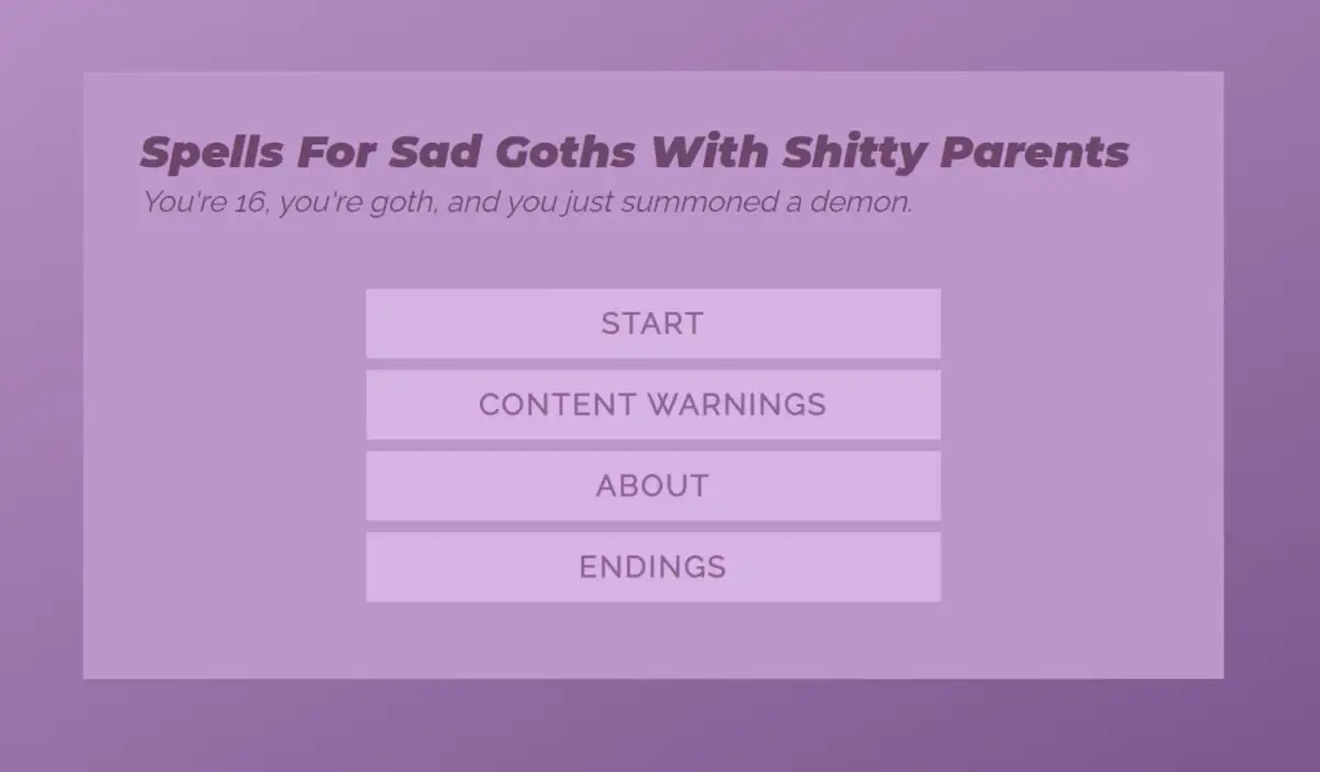 Portada de Spells For Sad Goths With Shitty Parents