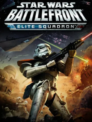 Portada oficial del videojuego Star Wars: Battlefront – Elite Squadron