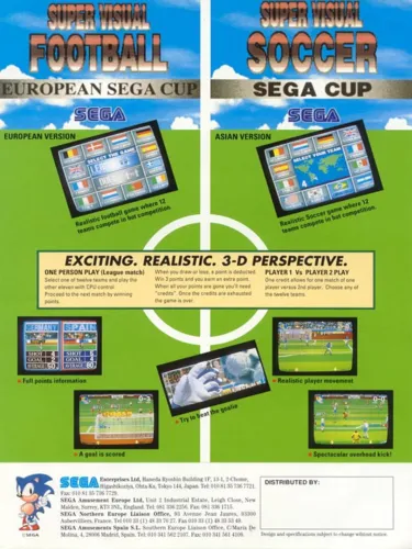 Portada de Super Visual Football European Sega Cup