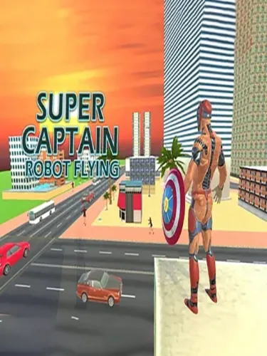 Portada de Superhero Captain Robot Flying Newyork City War