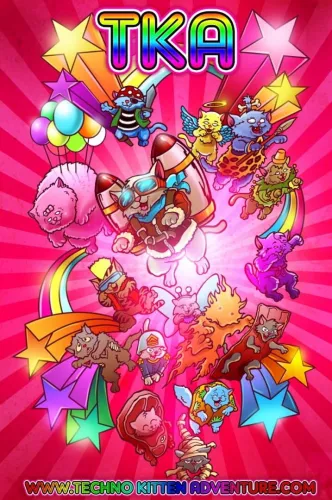 Portada oficial del videojuego Techno Kitten Adventure