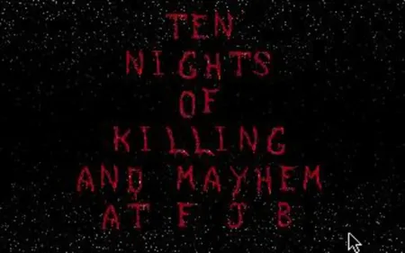 Portada de Ten Nights of Killing and Mayhem at F.J.B. II