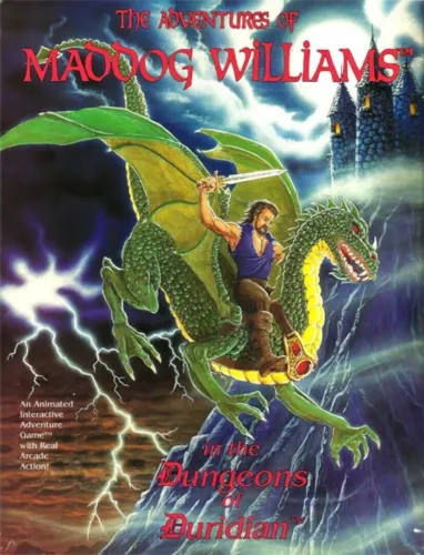 Portada oficial del videojuego The Adventures of Maddog Williams in the Dungeons of Duridian
