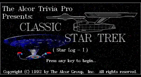 Portada de The Alcor Trivia Pro Classic Star Trek (Star-Log I)