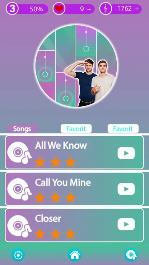 The Chainsmokers Piano Tiles