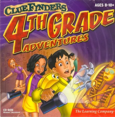 Portada oficial del videojuego The ClueFinders 4th Grade Adventures: Puzzle of the Pyramid