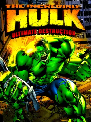 Portada oficial del videojuego The Incredible Hulk: Ultimate Destruction