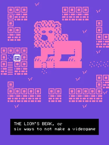 Portada de The Lion’s Beak, or Six Ways to Not Make a Videogame