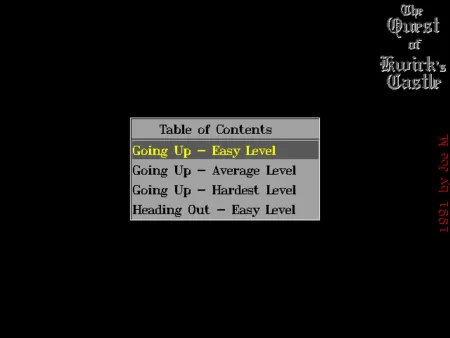 Portada de The Quest of Kwirk’s Castle