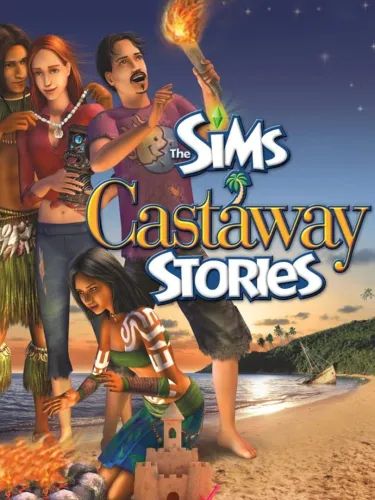 Portada oficial del videojuego The Sims Castaway Stories