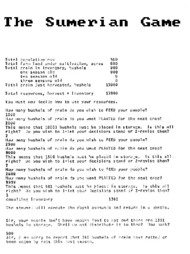 Portada de The Sumerian Game