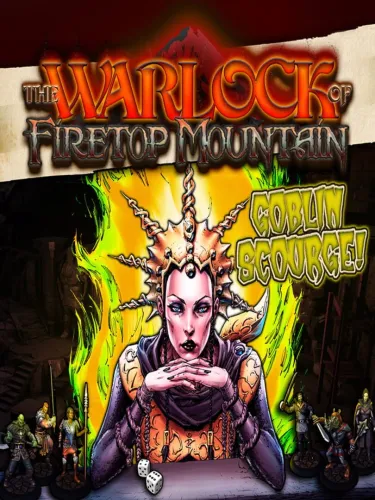 Portada de The Warlock of Firetop Mountain: Goblin Scourge Edition!
