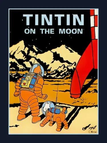 Portada de Tintin on the Moon