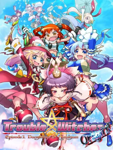 Portada oficial del videojuego Trouble Witches Origin: Episode1 Daughters of Amalgam