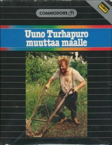 Portada de Uuno Turhapuro muuttaa maalle