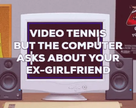 Portada de Video Tennis but the Computer Asks About Your Ex-Girlfriend