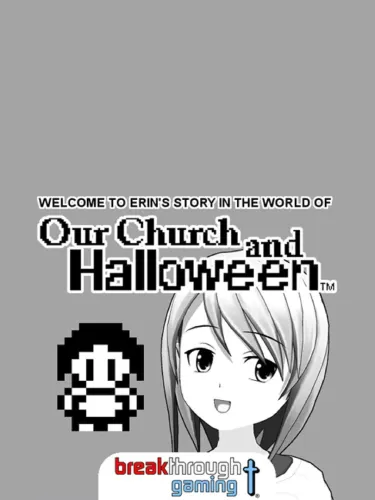 Portada de Welcome to Erin’s Story in the World of Our Church and Halloween: Visual Novel