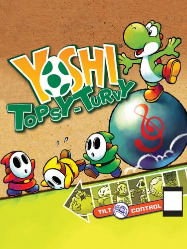 Portada oficial del videojuego Yoshi Topsy-Turvy