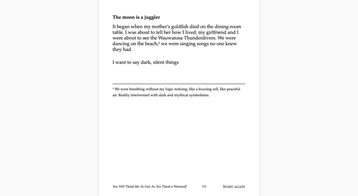 You Will Thank Me as Fast as You Thank a Werewolf